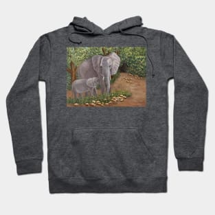 Elephant and Calf Hoodie